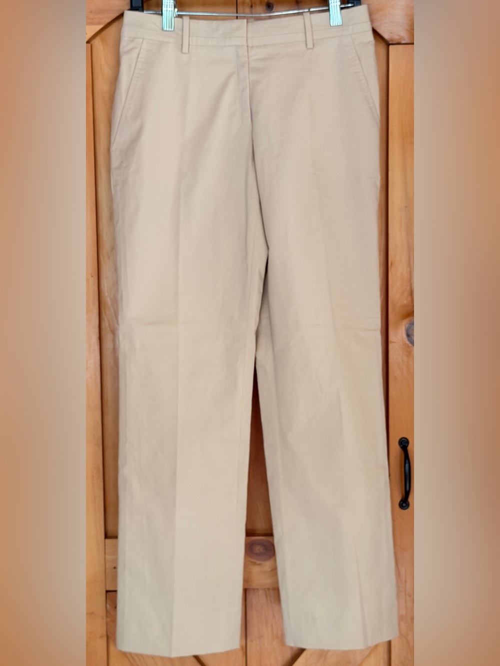 Faconnable Khaki Straight-Leg Chinos in Beige